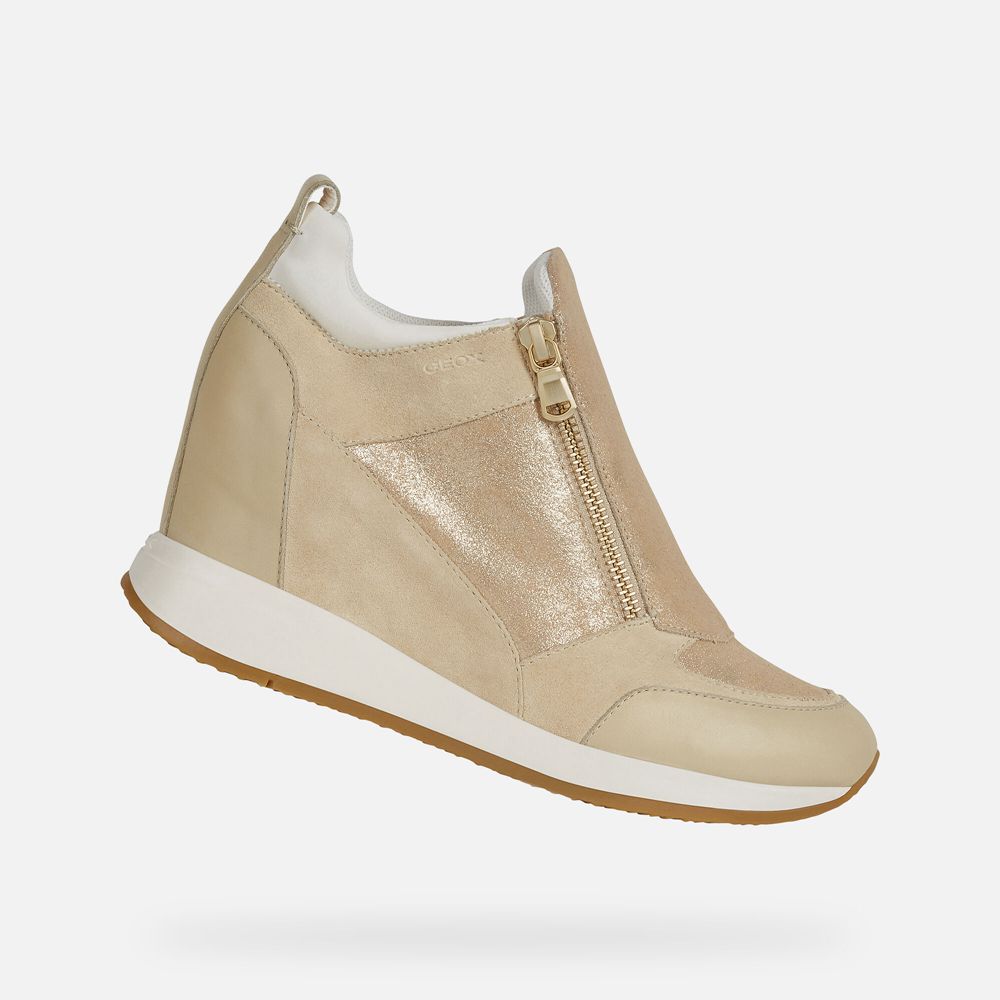 Basket Geox Nydame - Beige - Femme 268410-WTL